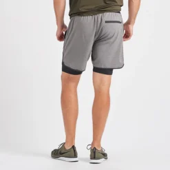 Stockton Short | Grey Linen Texture -Deals Haute Drape Store V346GRL 3 update