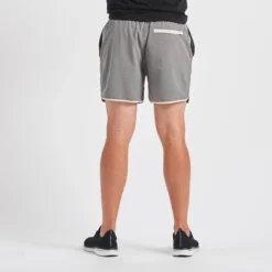 Banks Short 5" | Grey Linen Texture -Deals Haute Drape Store V366GRL 3