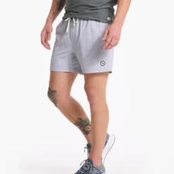 Kore Short 5" | Platinum Dashed Lines -Deals Haute Drape Store V367PDL 22FA M ECOMM SHORTS FRONT ALT BOTTOMS 4