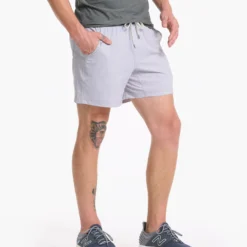 Kore Short 5" | Platinum Dashed Lines -Deals Haute Drape Store V367PDL 22FA M ECOMM SHORTS FRONT BOTTOMS 1