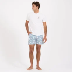 Cape Short | Seaglass Multi Palm -Deals Haute Drape Store V369SMP 4