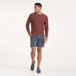 Long-Sleeve Strato Tech Tee | Cedar Heather -Deals Haute Drape Store V382AZR 0410