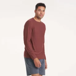Long-Sleeve Strato Tech Tee | Cedar Heather -Deals Haute Drape Store V382AZR 0456