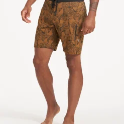 Infinity Boardshort | Caramel Hydrangea -Deals Haute Drape Store V383CAH 2287