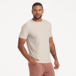 Strato Tech Tee | Oyster Heather -Deals Haute Drape Store V418HTE 1075