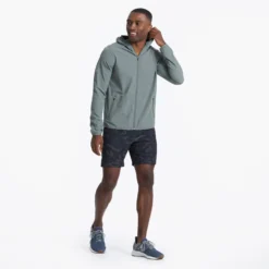 Outdoor Trainer Shell | Dusty Pine Linen Texture -Deals Haute Drape Store V512DPL 01937