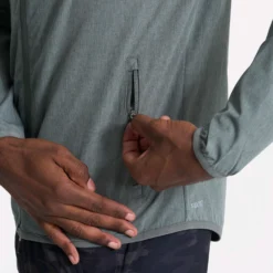 Outdoor Trainer Shell | Dusty Pine Linen Texture -Deals Haute Drape Store V512DPL 01981