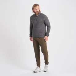 Durango Half Zip | Black Heather 9 Durango Half Zip | Black Heather -Deals Haute Drape Store V519HBK 4 update