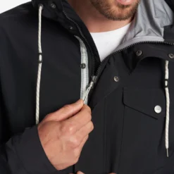 Palisades Rain Jacket | Black -Deals Haute Drape Store V525BLK FA23 M ECOMM jackets DETAIL 8