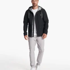 Palisades Rain Jacket | Black -Deals Haute Drape Store V525BLK FA23 M ECOMM jackets FULL 4