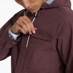 Palisades Rain Jacket | Chestnut -Deals Haute Drape Store V525CHN 1