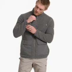 Idyllwild Sherpa Jacket | Charcoal -Deals Haute Drape Store V543CCL 22FA M ECOMM JACKETS VESTS FRONT TOPS 3 v2