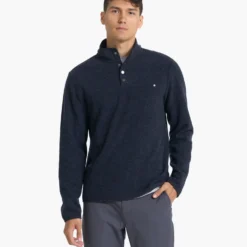 Venice Wool Pullover | Ink Heather -Deals Haute Drape Store V544HIN 00340