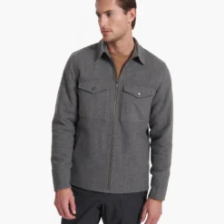 Ridgeline Wool Jacket | Charcoal Heather -Deals Haute Drape Store V545HCC FA22 M ECOMM 0087