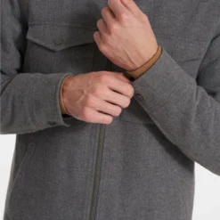 Ridgeline Wool Jacket | Charcoal Heather -Deals Haute Drape Store V545HCC FA22 M ECOMM 0127 DETAIL