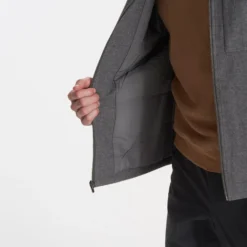 Ridgeline Wool Jacket | Charcoal Heather -Deals Haute Drape Store V545HCC FA22 M ECOMM 0132 DETAIL