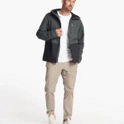 Oahu Rain Jacket | Shale -Deals Haute Drape Store V553SHA FA23 M ECOMM jackets FULL 12