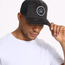 Summit Cord Trucker Hat | Charcoal -Deals Haute Drape Store V867CCL 3801