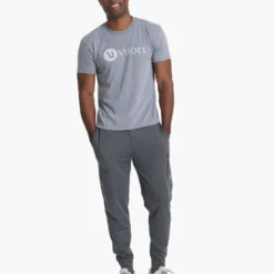 V1 Vuori Wordmark Logo Tee | Heather Grey Salt -Deals Haute Drape Store V901HSL 01115