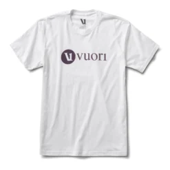 V1 Vuori Wordmark Logo Tee | White / Smoked Plum