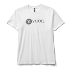V1 Vuori Wordmark Logo Tee | White/Vintage Charcoal