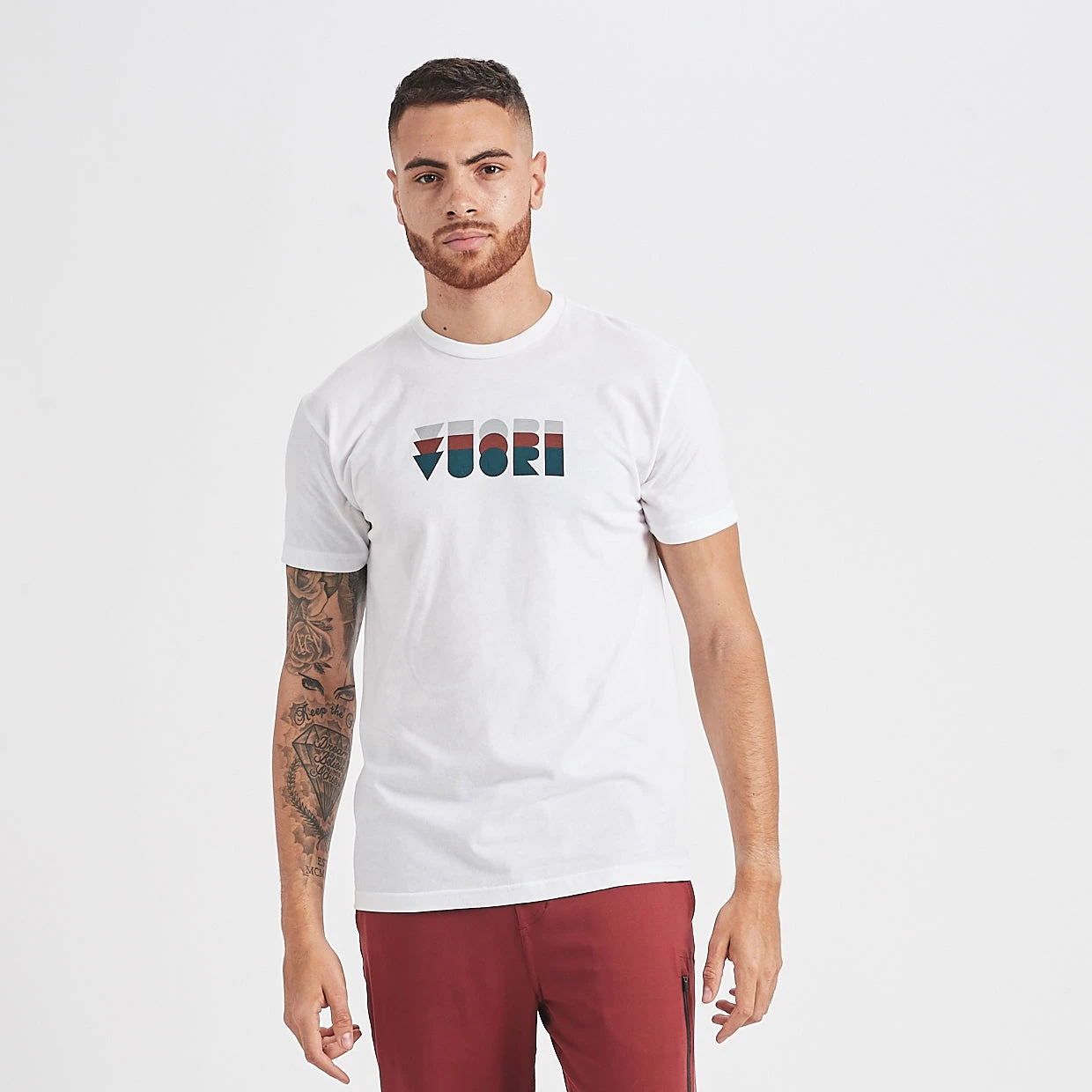 Layered Vuori Tee | White 2 Layered Vuori Tee | White - Image 2