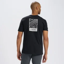 Lines Tee | Black -Deals Haute Drape Store V956BLK 2