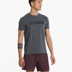 Seaside Tee | Charcoal -Deals Haute Drape Store V986CCL 00883
